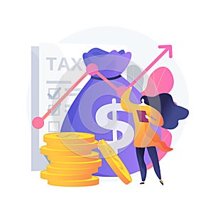 Taxable income abstract concept vector illustration.