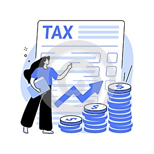 Taxable income abstract concept vector illustration. photo