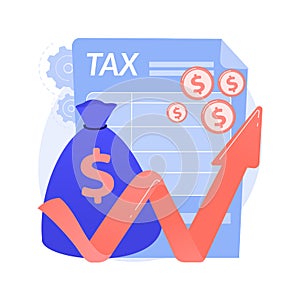 Taxable income abstract concept vector illustration. photo