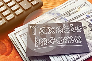 Taxable Income is shown on the conceptual business photo