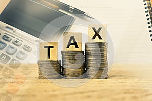 Taxation and Annual tax concept photo