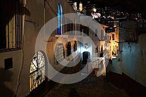 Taxco de Alarcon, night street view