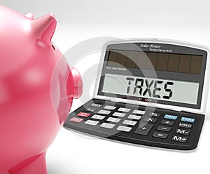 Taxes On Calculator Shows Income Tax Return