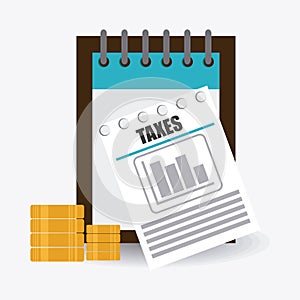 Taxes design, vector illustration.