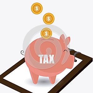 Taxes design, vector illustration.