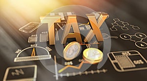 Taxes and financial budget, economics and accounting as background concept