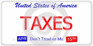 Taxes License Plate