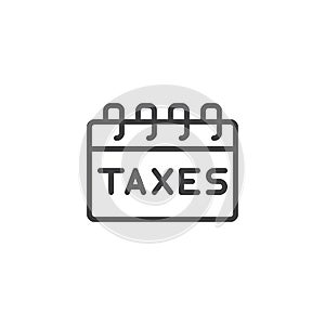 Taxes payday outline icon