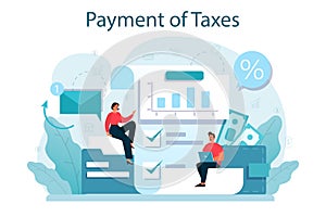 Taxes payment concept. Idea of business accounting and audit.