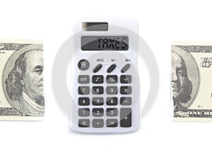Taxes Spelled on a Calculator