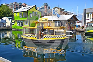 Taxi boat in Victoria Inner Harbour, Fisherman Wharf