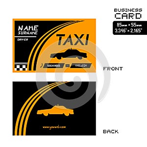 Taxi business card