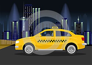 Taxi cab of night city