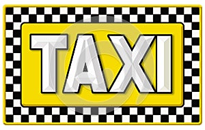 Vintage Taxi Cab Sign