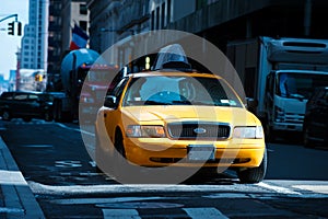 Taxi cab on the street of New York, USA