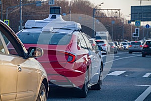 taxi car with autopilot