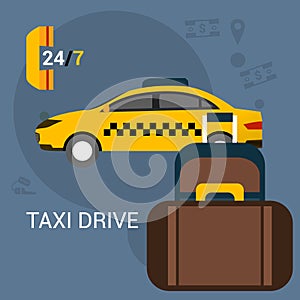 Taxi car . taxi concept concept.