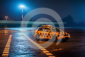 Taxi car waiting in airport