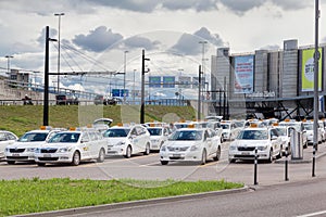Taxi cars near Zurich airport