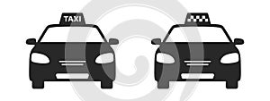 Taxi city car taxicab vector icon