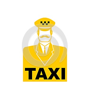 Taxi driver icon cabbie sign. cabdriver symbol. Vector illustration