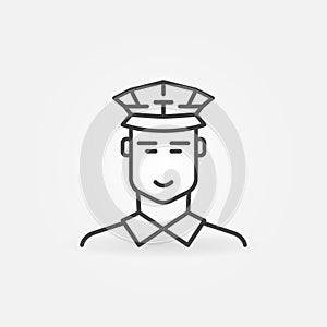 Taxi Driver vector concept outline icon