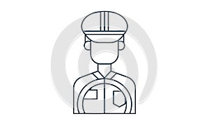 Taxi driver worker icon vector image