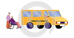 Taxi Flat Illustration