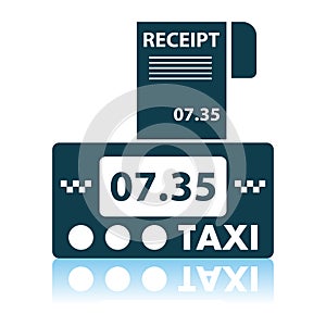 Taxi Meter With Receipt Icon
