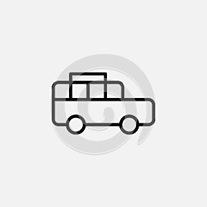 Taxi, online taxi, taxi cab line icon design concept