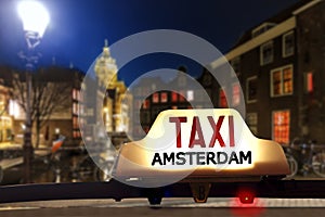 Taxi at the red light district