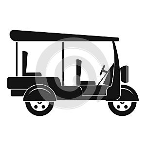 Taxi rickshaw icon, simple style