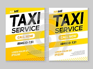 Taxi service flyer layout template. Taxi car service cab poster design background, taxi ad conbcept or banner