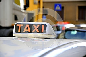 Taxi sign in Italy