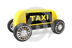 Taxi Sign on a wheels