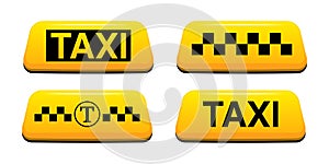 Taxi signs vector illustration. Taxi service vector illustration photo