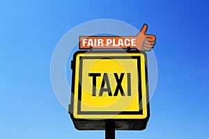 Taxi stop banner