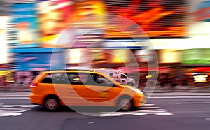 Taxi at Times Square in NYC
