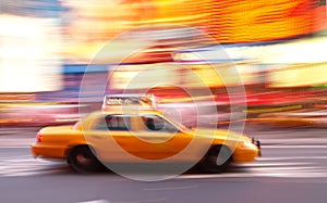 Taxi at Times Square in NYC