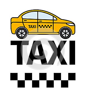 Taxicab transport advertising poster