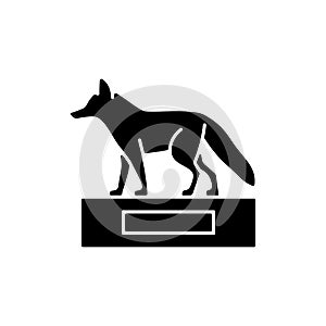 Taxidermy black glyph icon