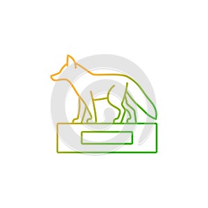 Taxidermy gradient linear vector icon