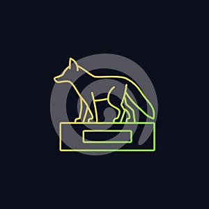 Taxidermy gradient vector icon for dark theme