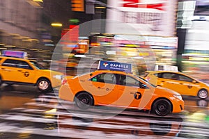 Taxies in Times Square