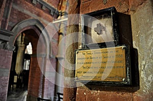 Taxila cross at Lahore Cathedral, Pakistan photo