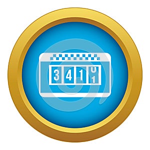 Taximeter icon blue vector isolated