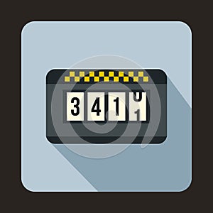 Taximeter icon, flat style