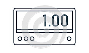Taximeter icon simple style vector image