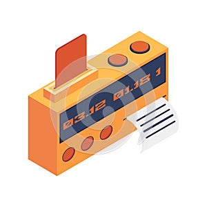 Taximeter Isometric Icon