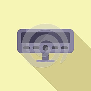 Taximeter turn off icon flat vector. Public service